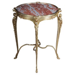 Magnificent French Bronze Pompom Table or Side Table to Zwiener, Napoleon III