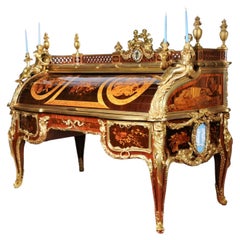 Imposing roll-up desk after by Jean-Henri Riesener, France, 20th century, Paris