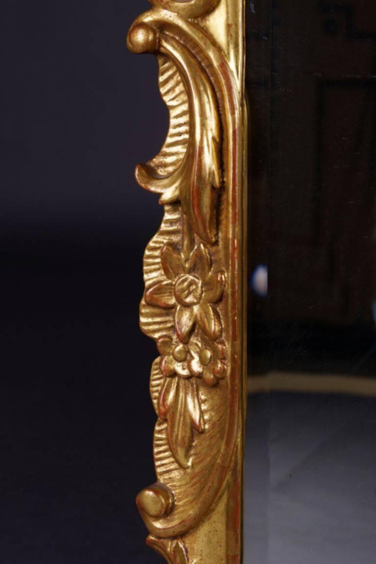 Gilt 18th Century Baroque Gold Leaf Mirror
