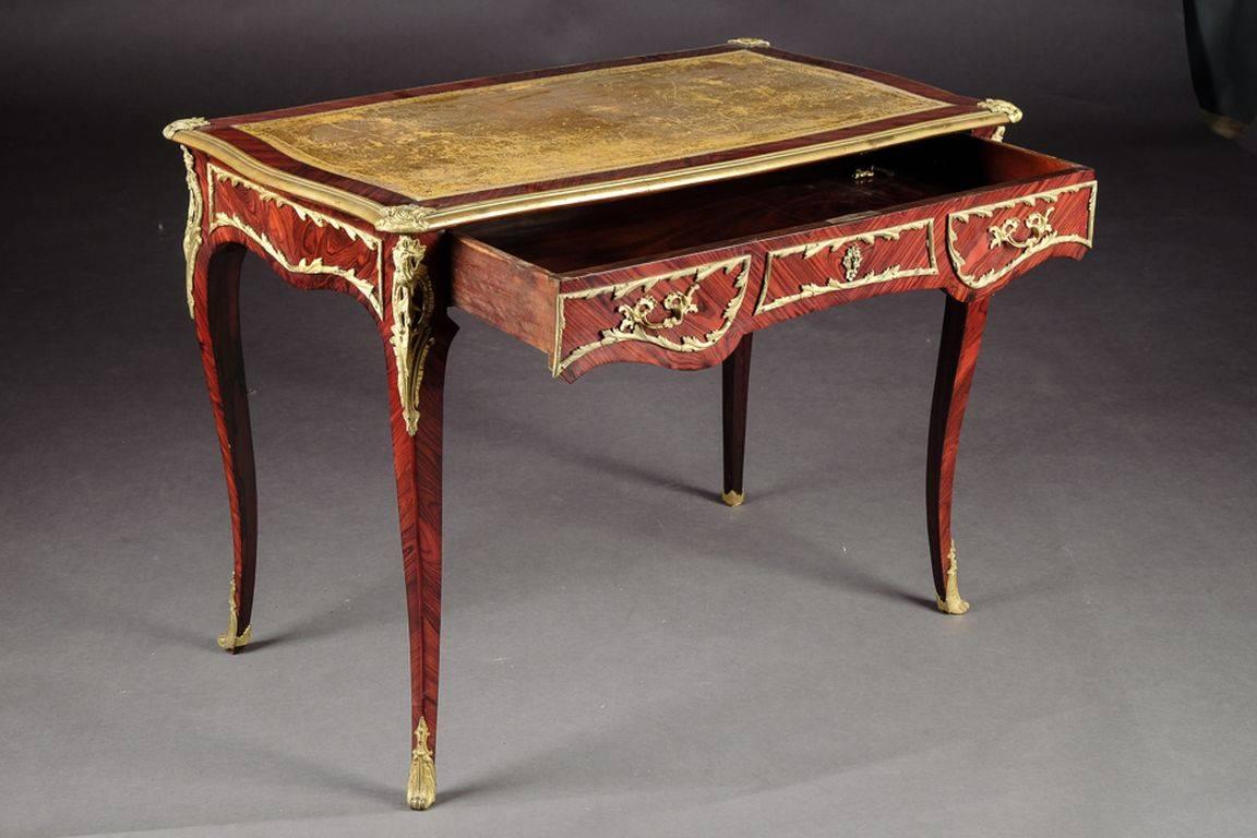 French 19th Century Napoleon III Ladies Bureau Plat Desk For Sale