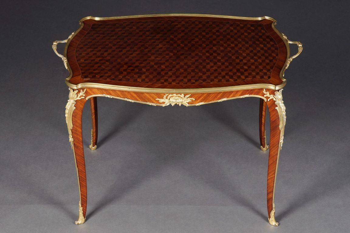 Gilt 19th Century Louis Quinze French Serving Table by Francois Linke For Sale