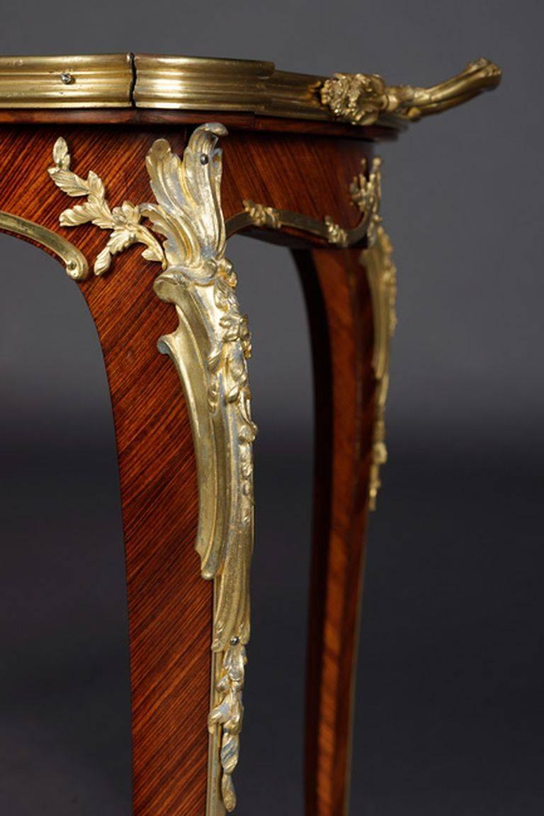 Mesa de servicio francesa Louis Quinze del siglo XIX por Francois Linke en venta 2