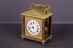 19th Century Neoclassical Bronze French Travel Watch Travel Alarm Clock