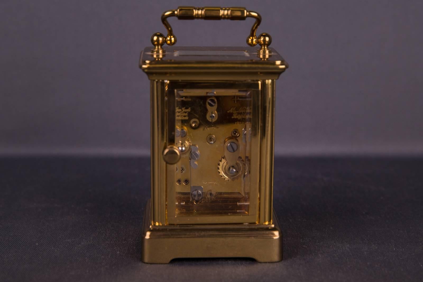 English 20th Century Neoclassical Travel Watch Alarm Clock Swiss Made Matthew Norman