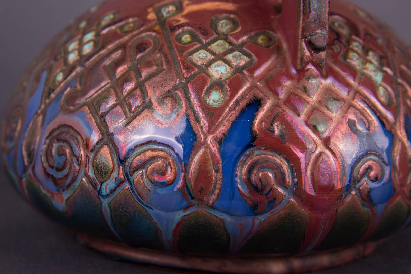 19th Century Art Nouveau Ceramic Vase For Sale 4