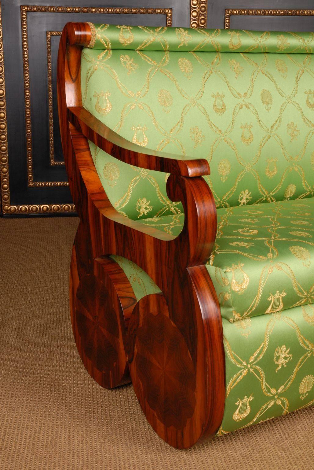 Wood 20th Century Biedermeier Style Canape Sofa