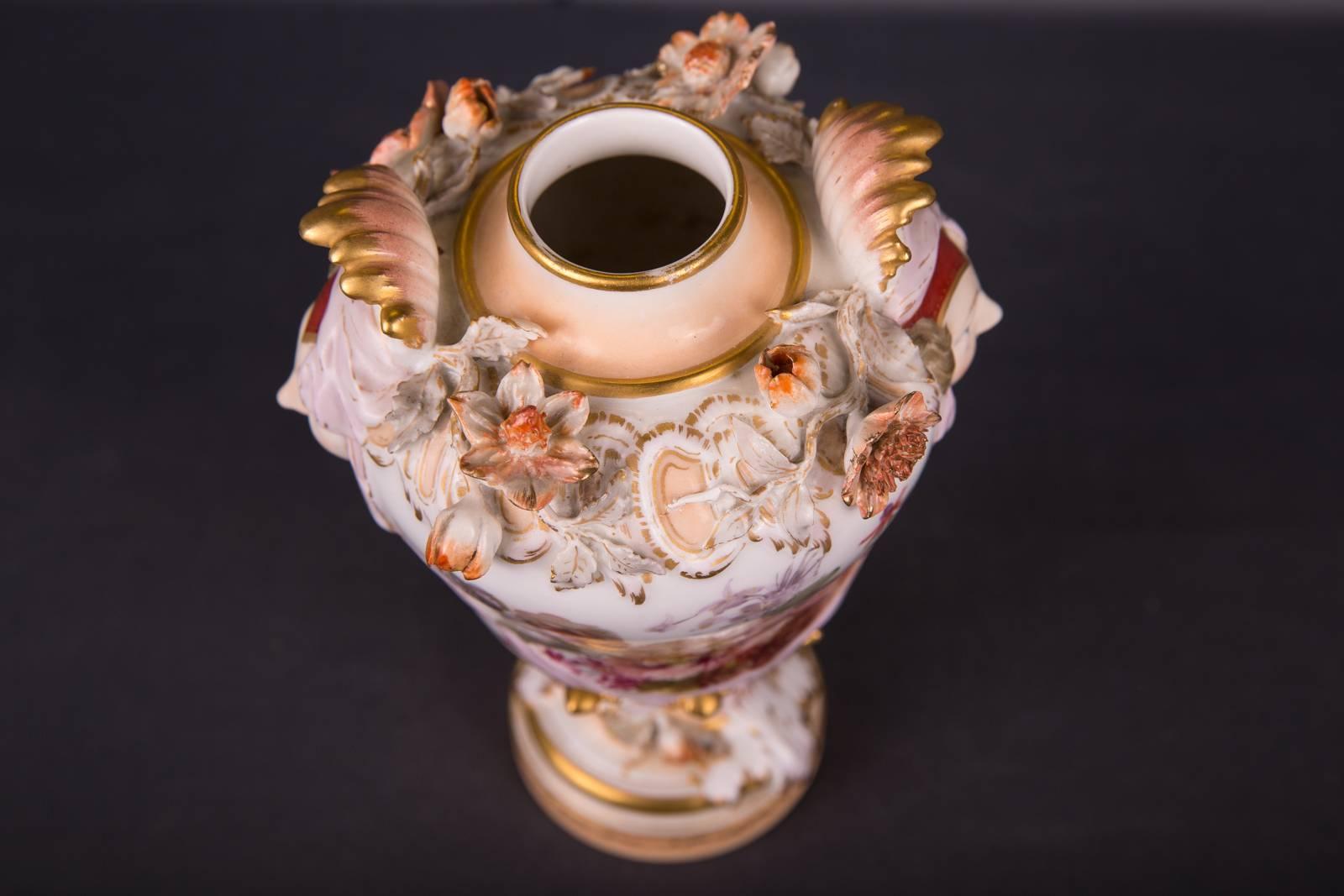 19th Century Rare KPM Berlin Soft-Paste-Paint Vase Potpourri 3