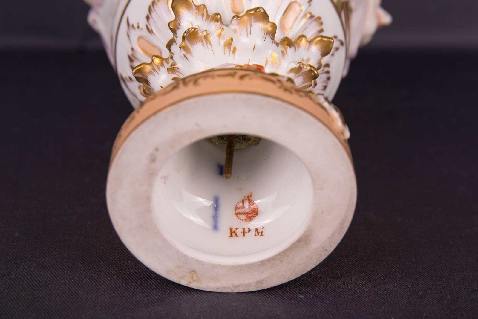 19th Century Rare KPM Berlin Soft-Paste-Paint Vase Potpourri 6