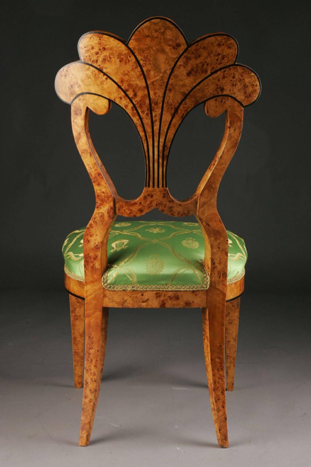 20th Century Vienna Biedermeier Style Fan-Formed Chair 3