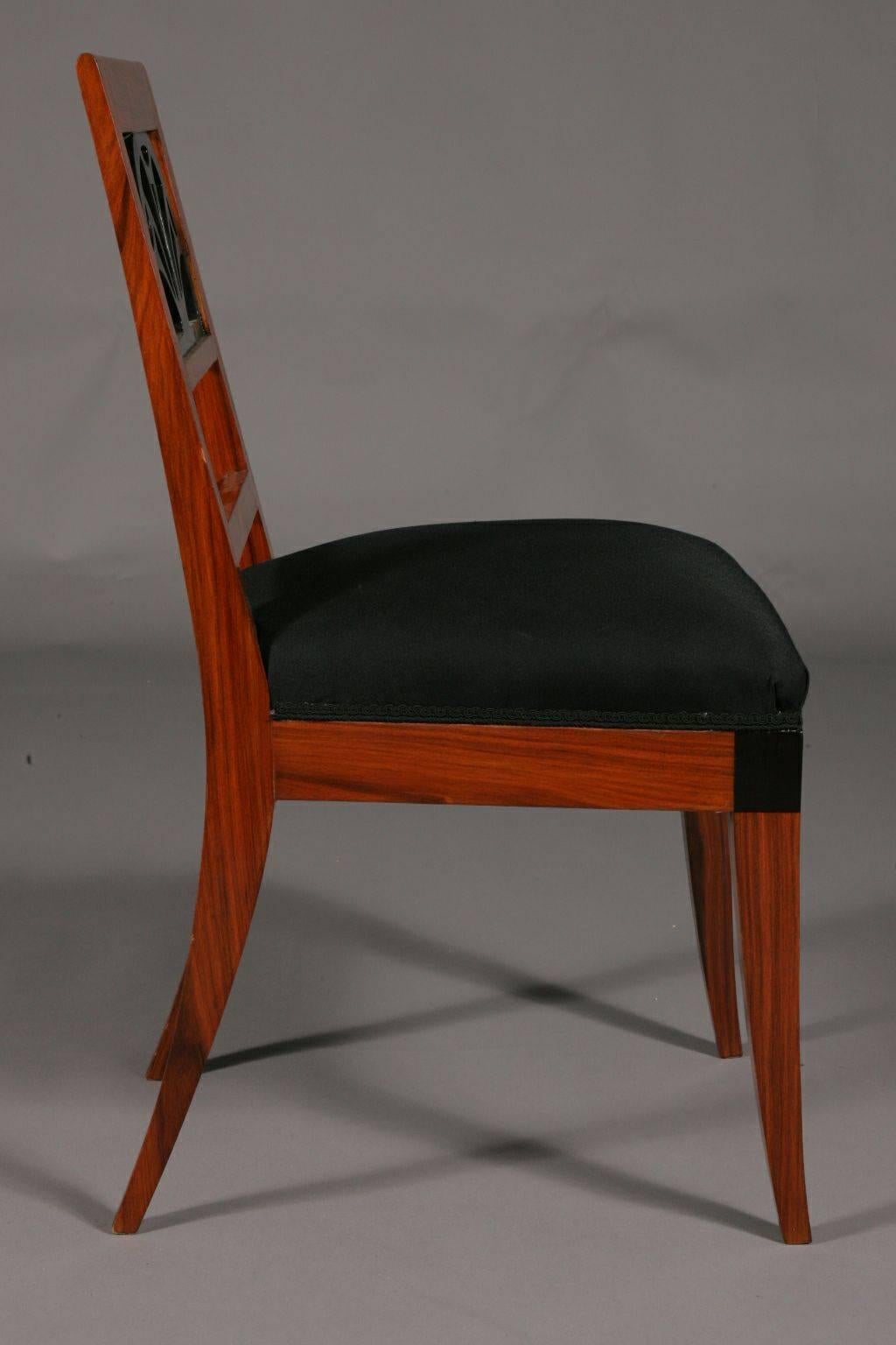 20th Century Neoclassical Style Light-Palisander Chair For Sale 2