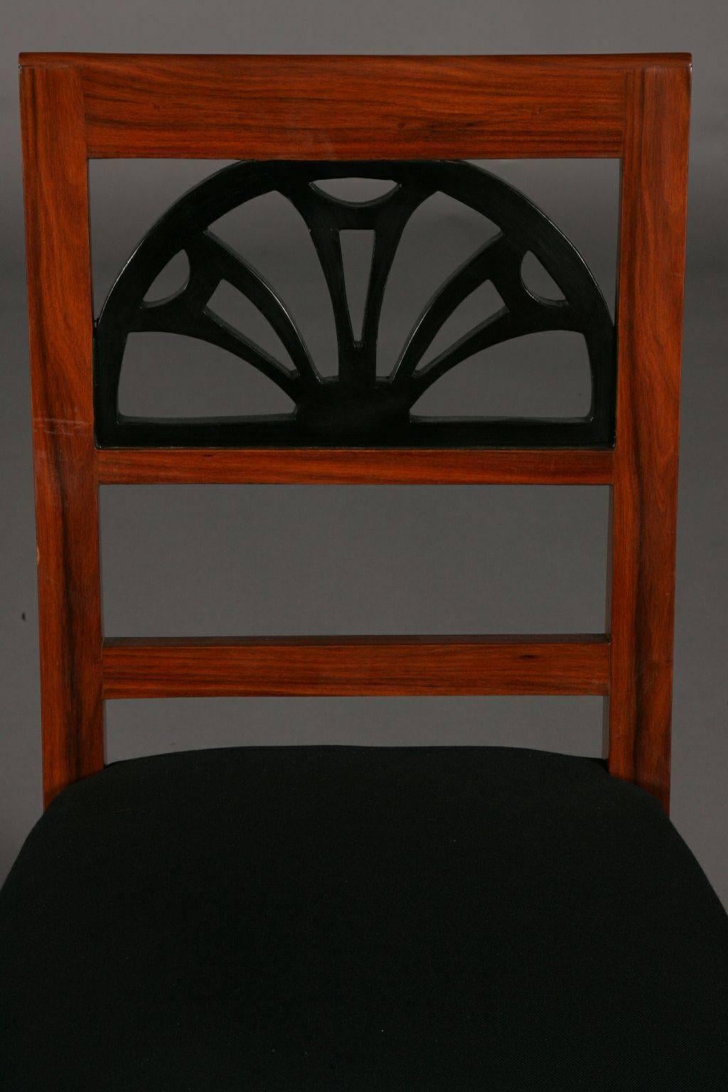 Wood 20th Century Neoclassical Style Light-Palisander Chair For Sale