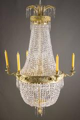 20th Century Empire Style Basket Chandelier