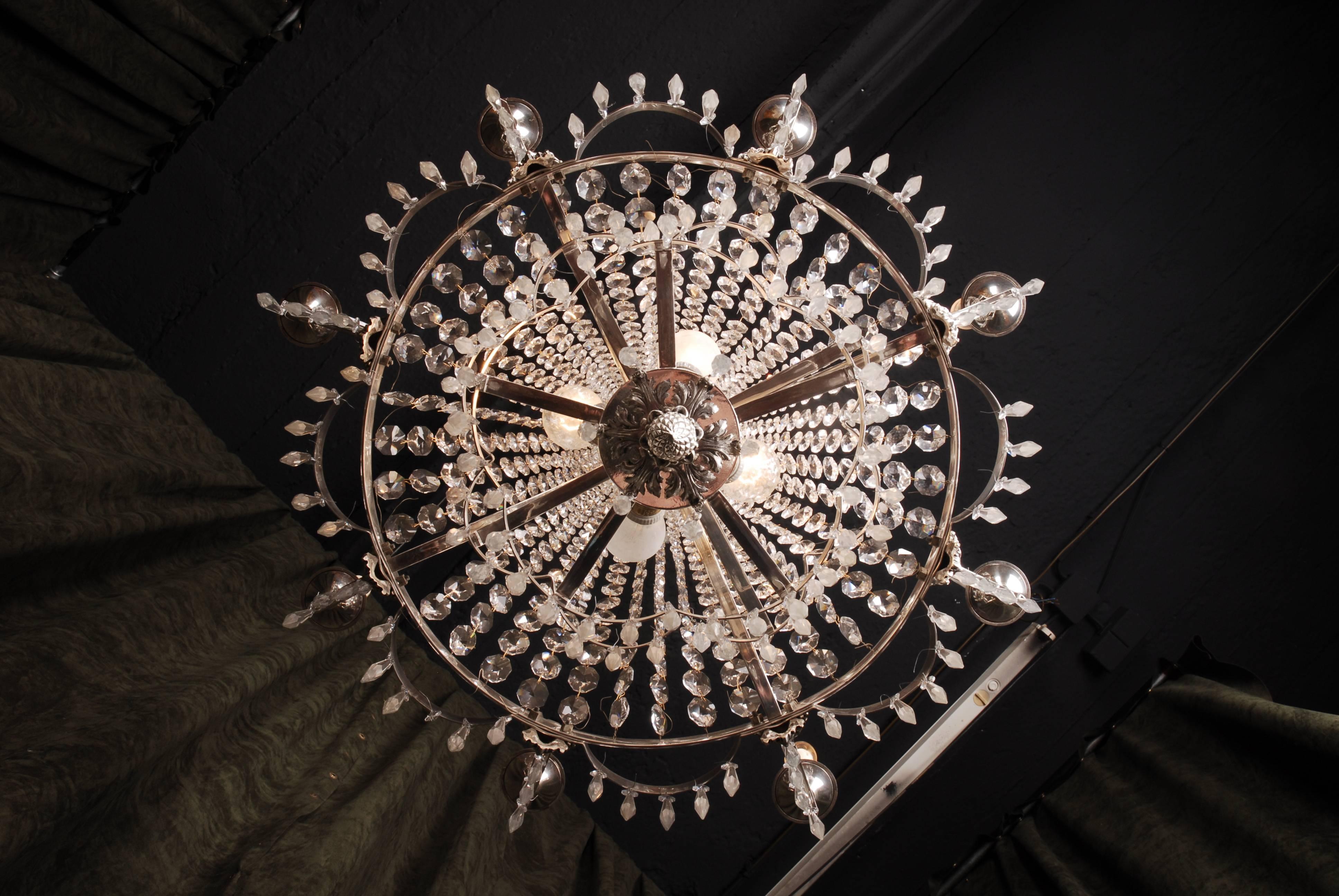 20th Century Classicist Style Swedish Ceiling Chandelier For Sale 2