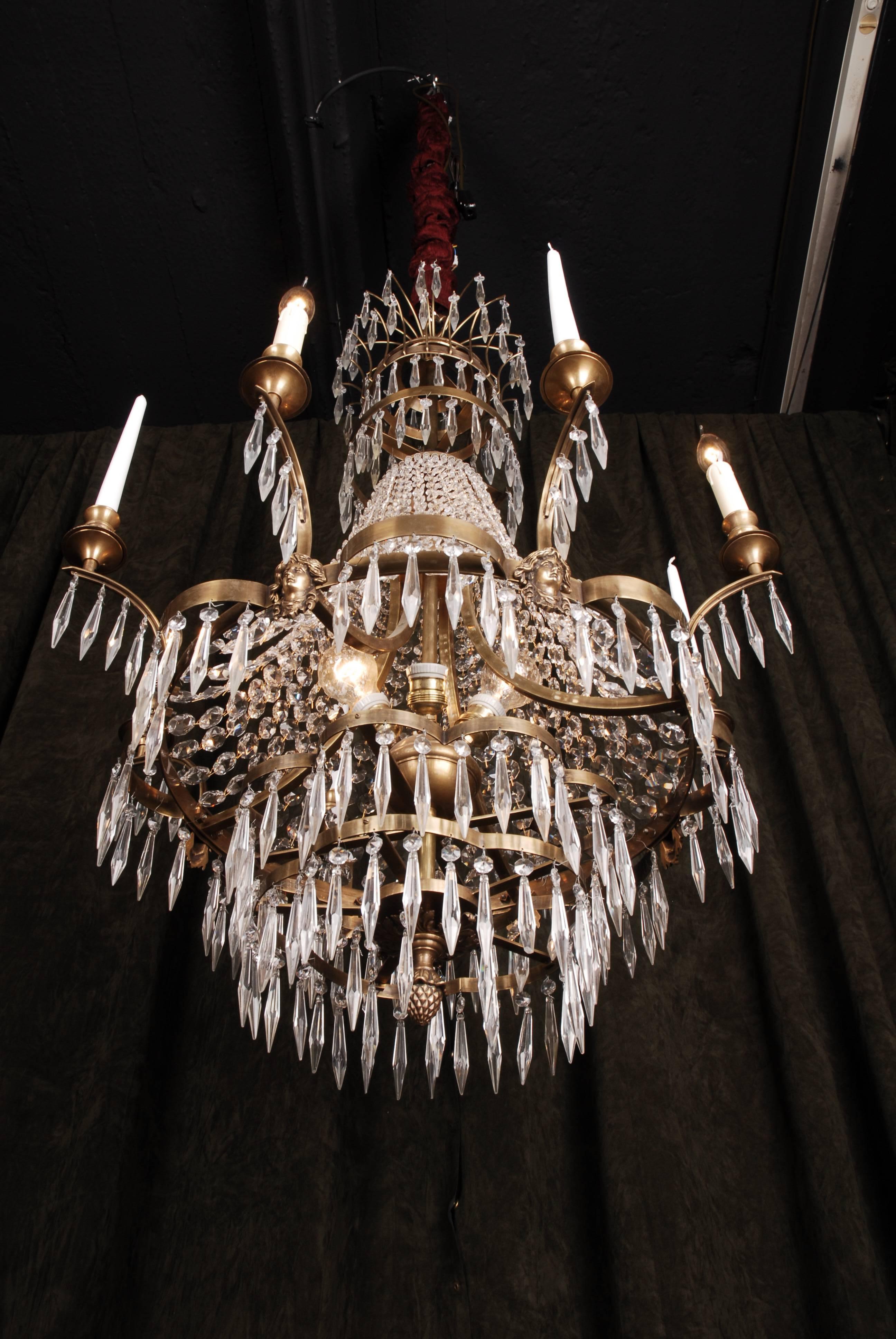 Neoclassical 20th Century Classicist Style Swedish Ceiling Chandelier
