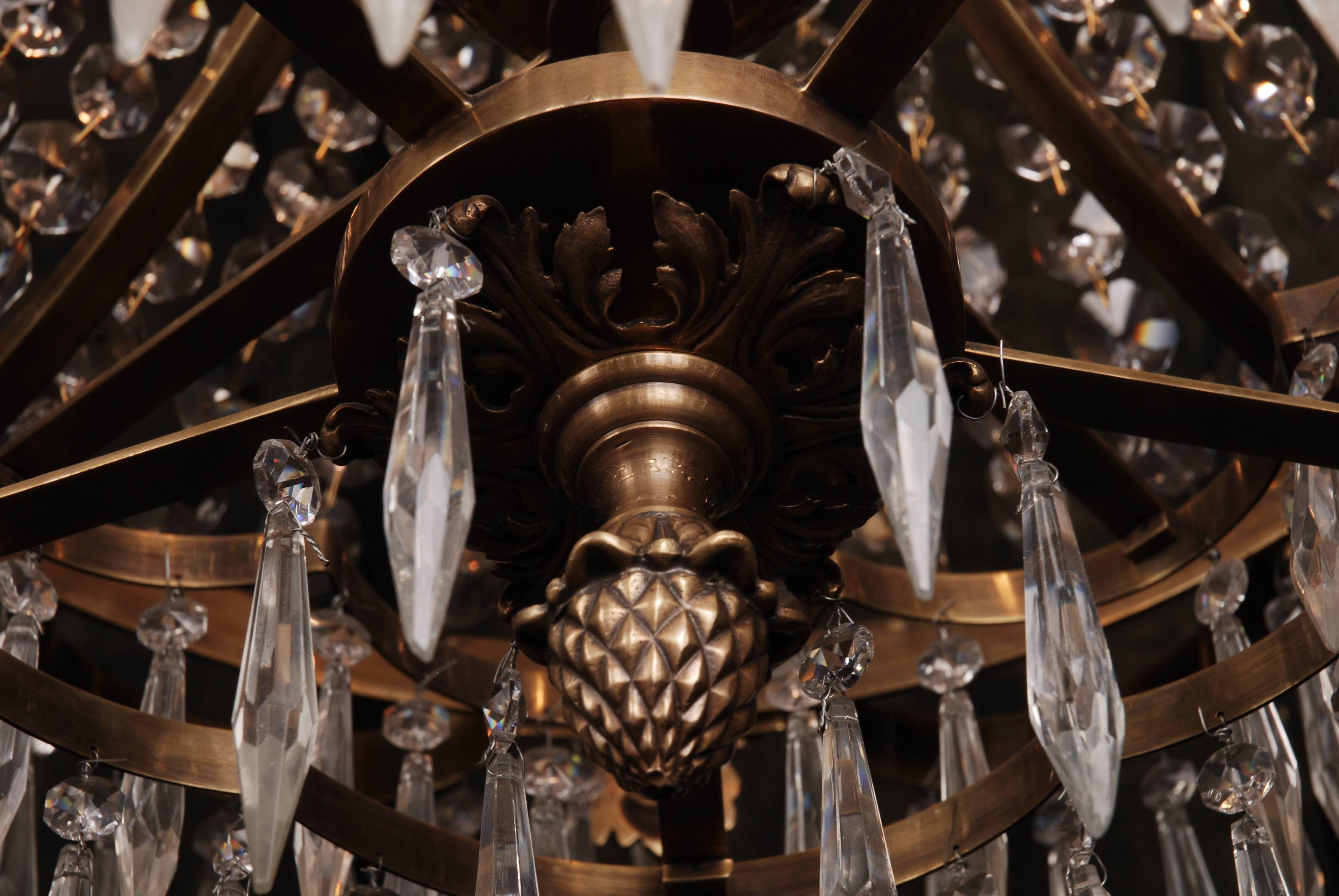 20th Century Classicist Style Swedish Ceiling Chandelier 1