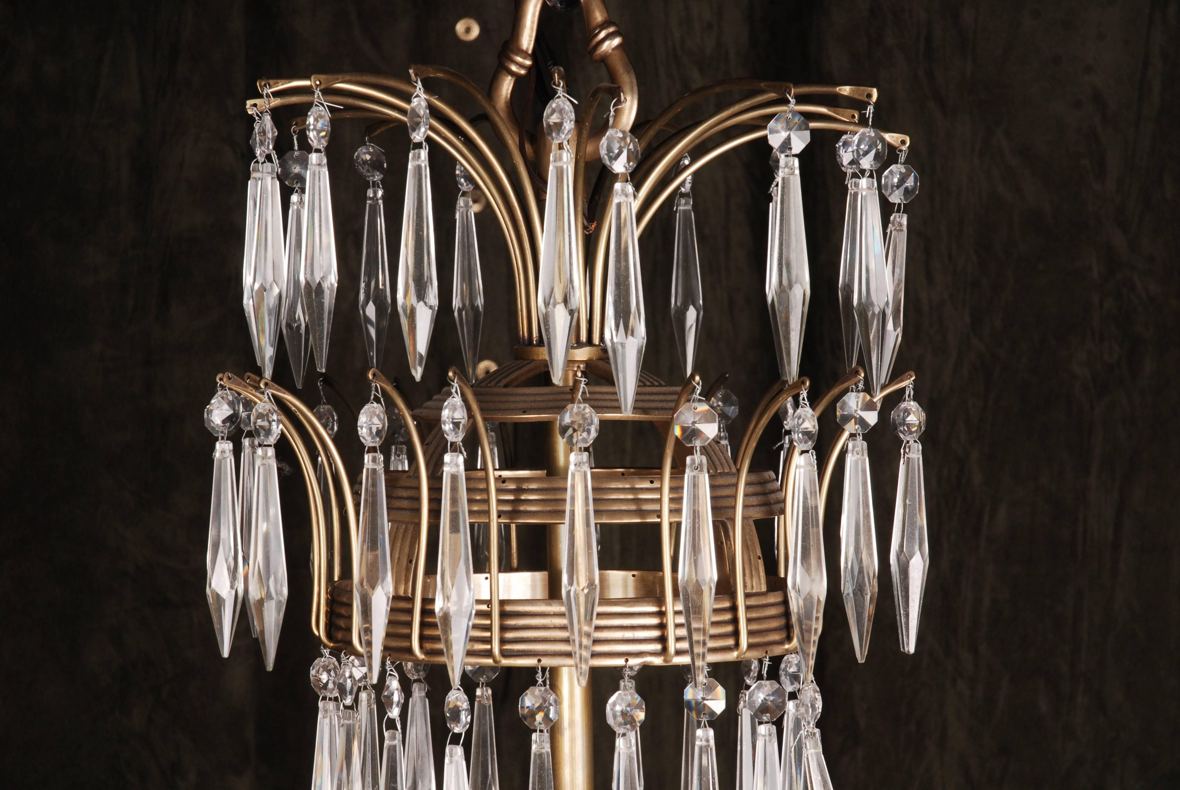 20th Century Classicist Style Swedish Ceiling Chandelier 4