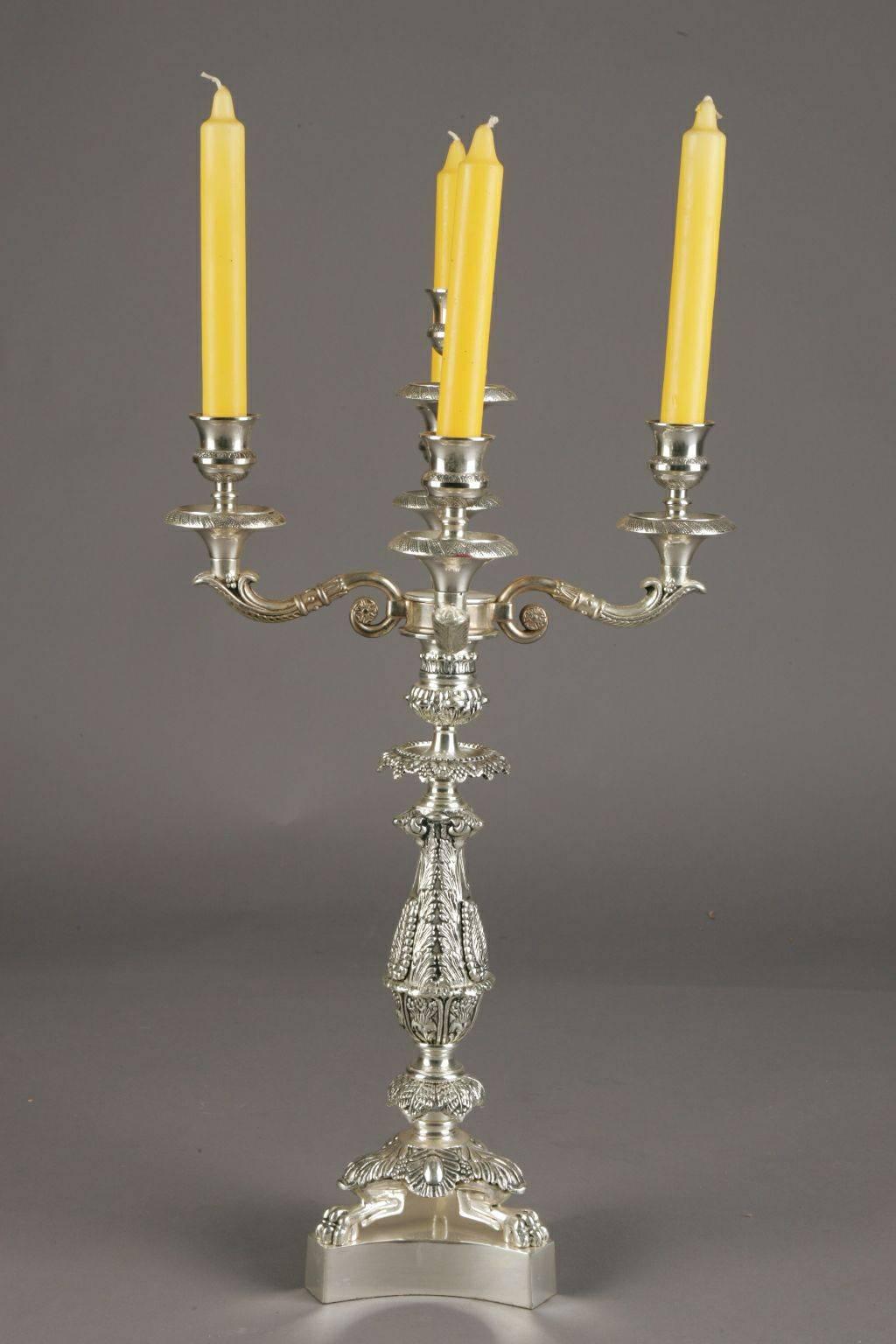 20th Century Empire Style Candelabra For Sale 4