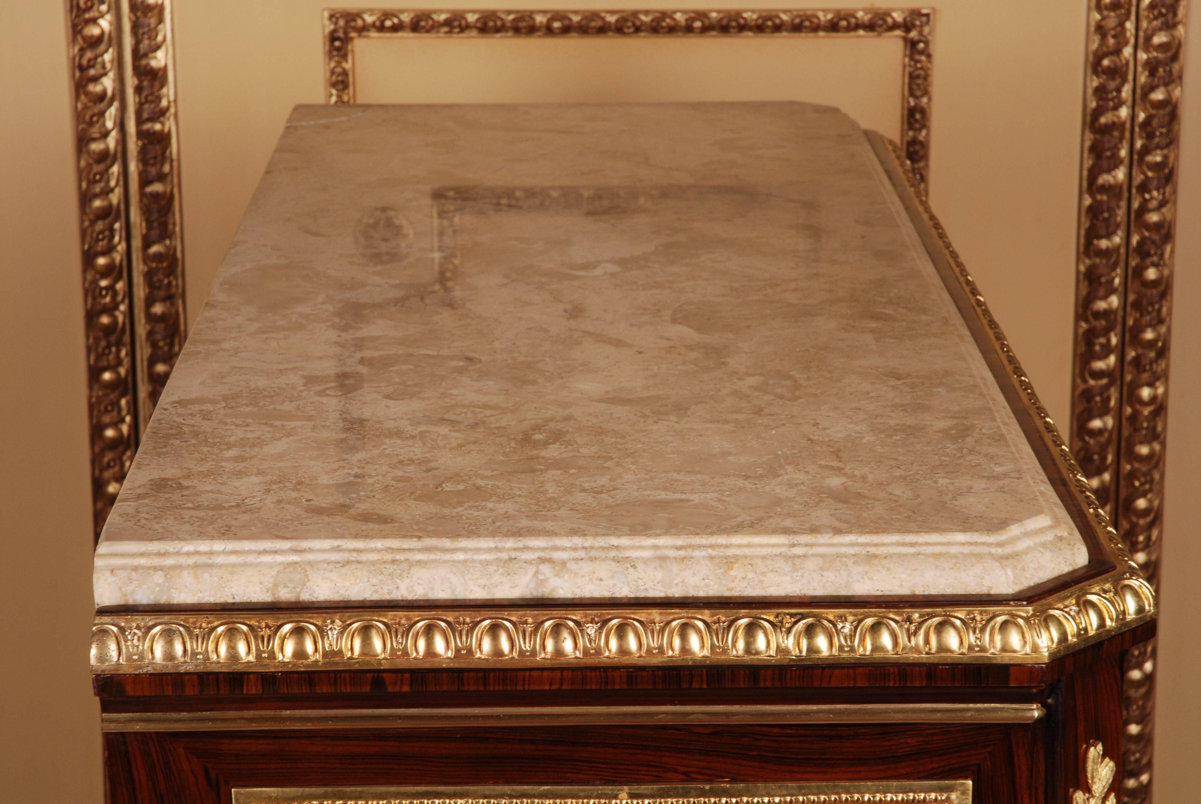 20th Century Commode/Console after Jean Henri Riesener, gold In Good Condition For Sale In Berlin, DE