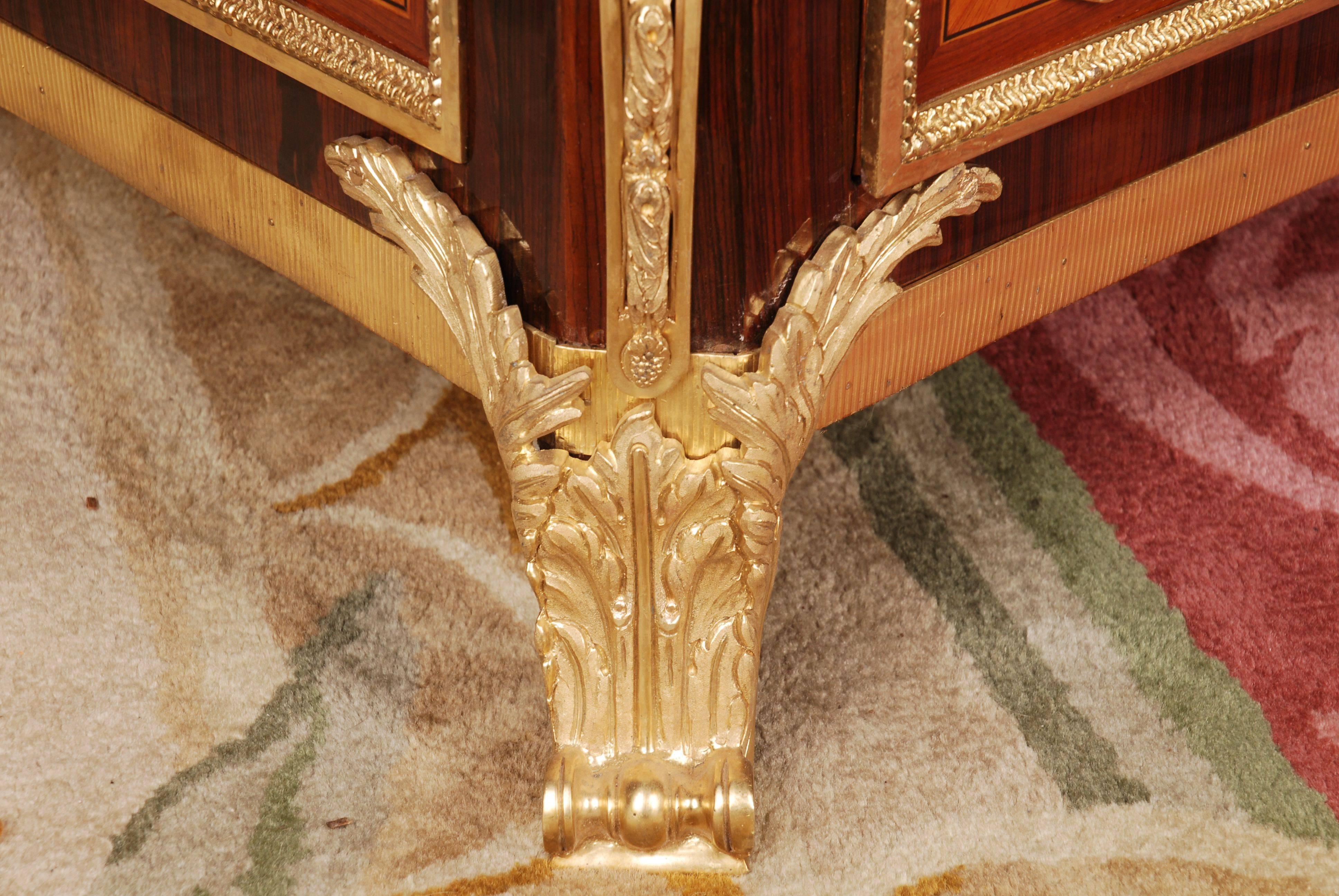20th Century Commode/Console after Jean Henri Riesener, gold For Sale 4
