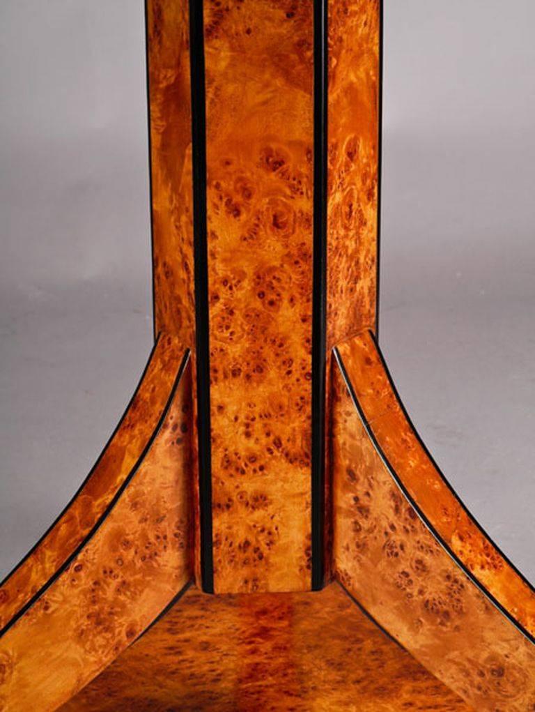 Wood 20th Century Biedermeier Style Round Drop-Leaf Table