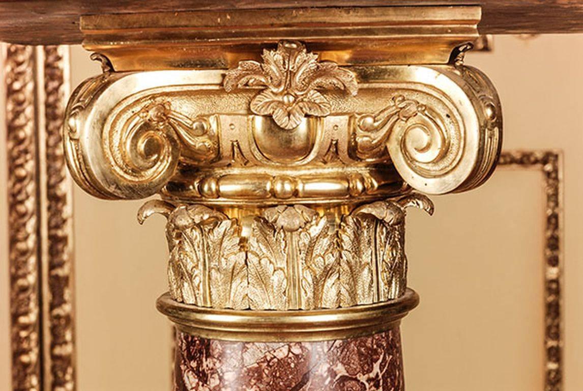 Neoclassical 20th Century Classicist Style Marble Ornamental Pillar/Column