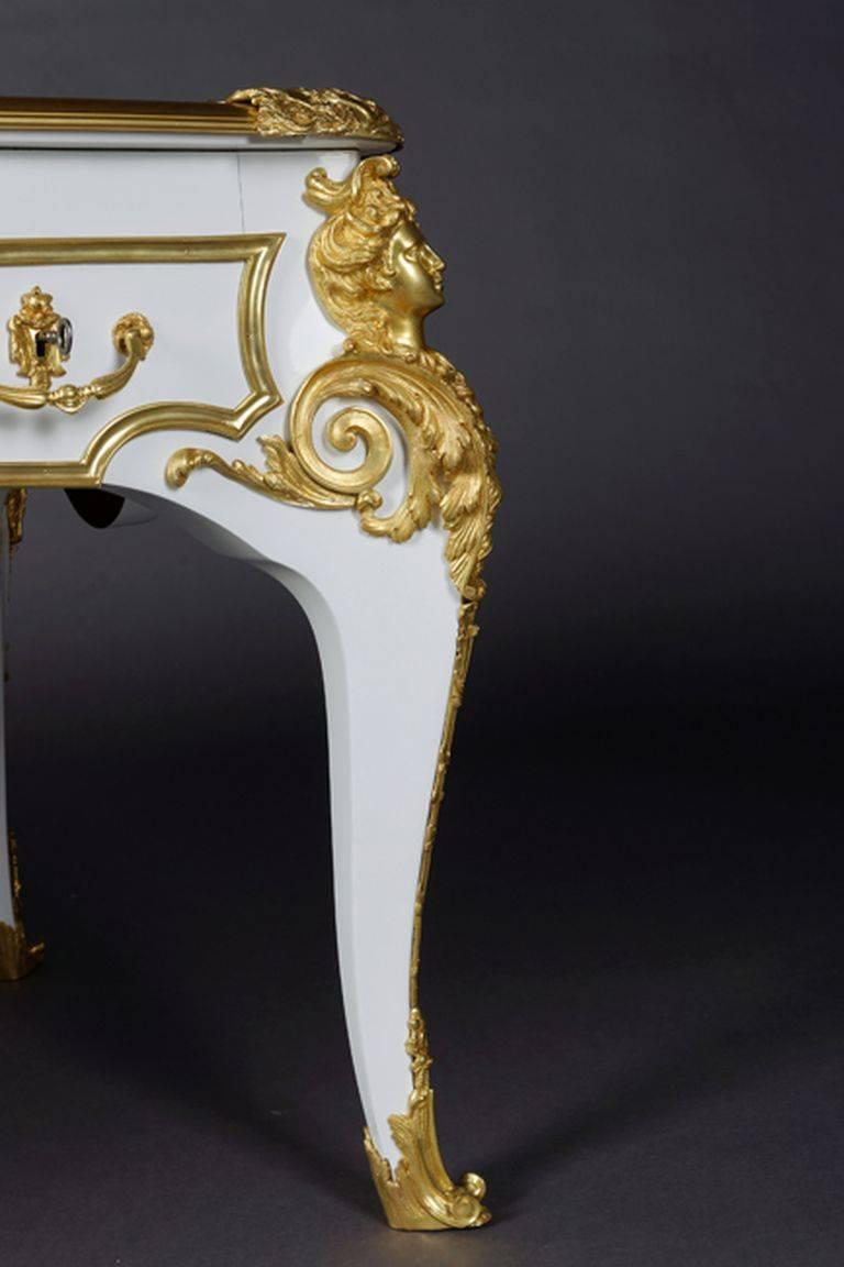 20th Century Bureau Plat or Writting Table by the Model of Andre Charles Boulle For Sale 2