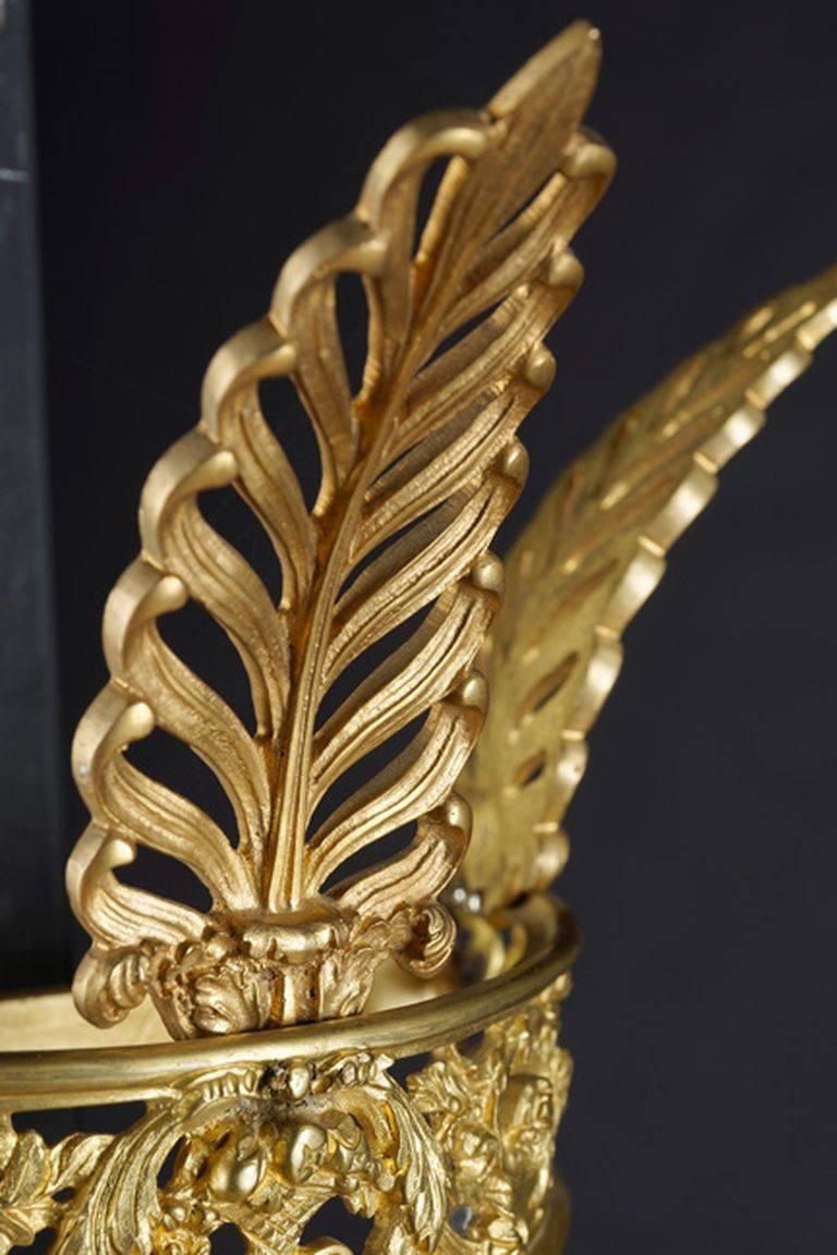 20. Jahrhundert Empire-Stil Korb Applique oder Wandleuchte (Bronze) im Angebot