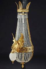 20th Century Empire Style Basket Applique or Wall Lamp