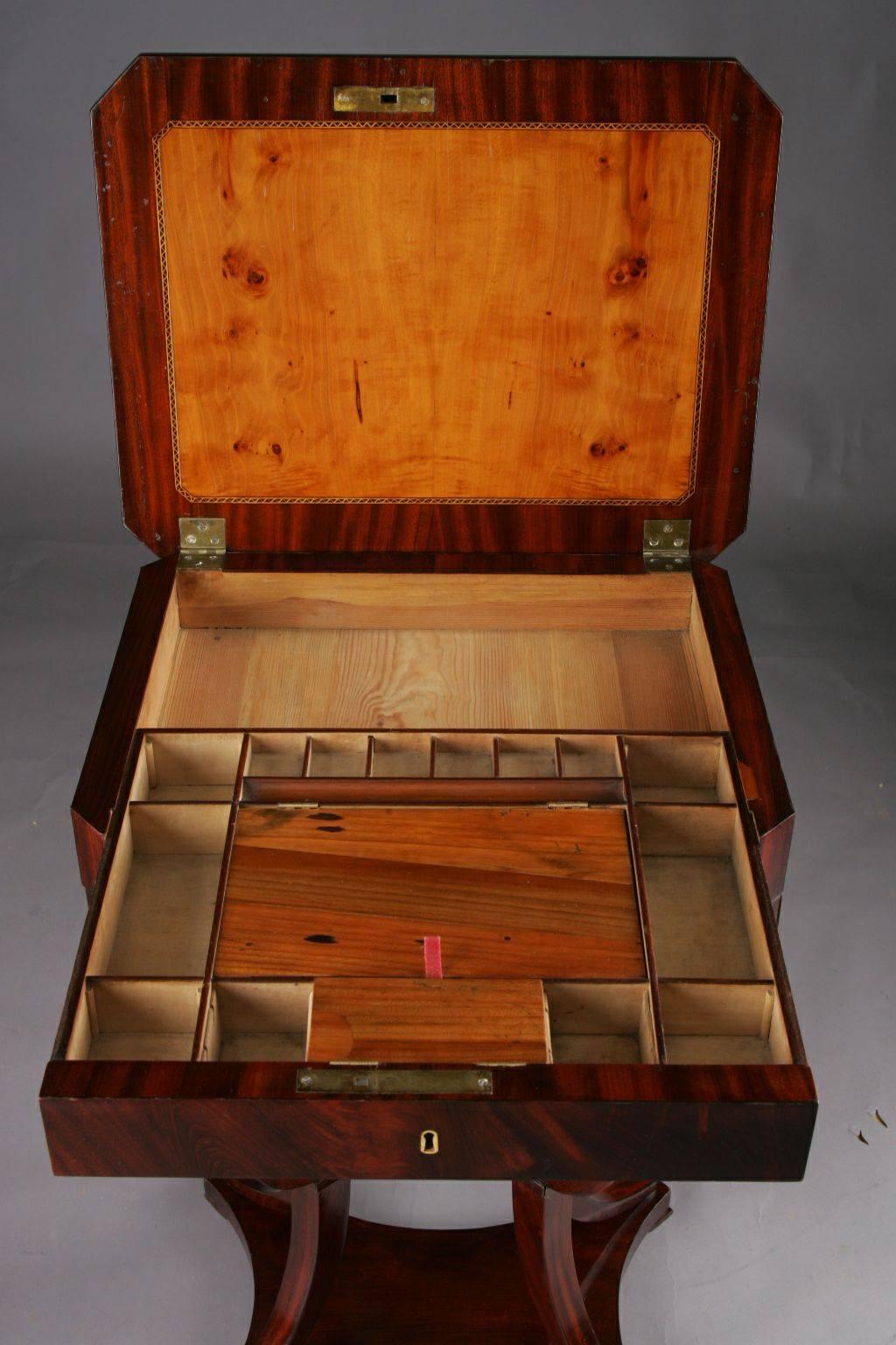 19th Century Biedermeier Sewing Table 2