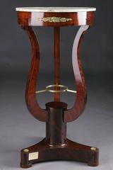 19th Century Empire France Lyra-Shaped Curly-Legs Side Tables, circa 1815