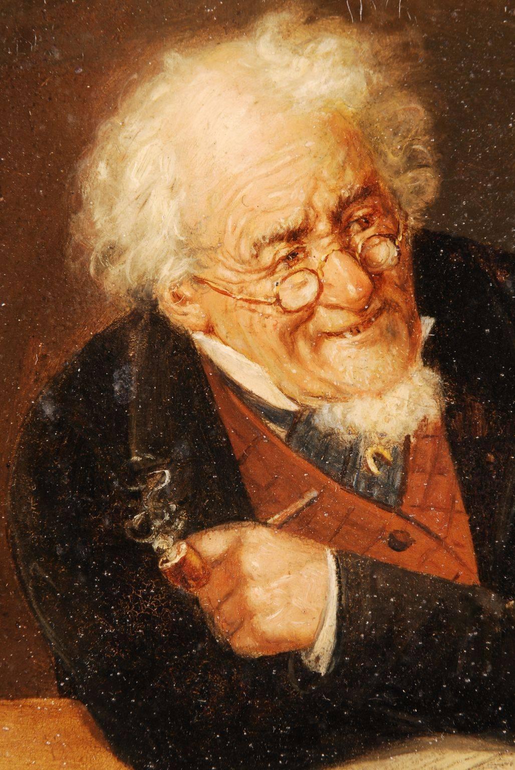 Allemand Peinture à l'huile Biedermeier du 19ème siècle par Alex Hoenig en vente