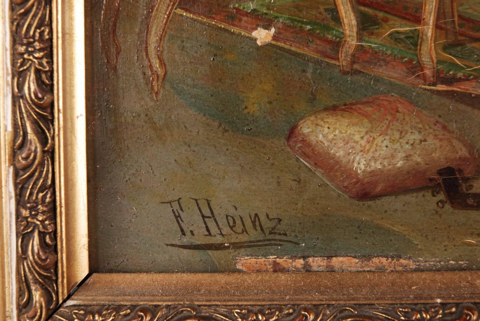Toile Peinture à l'huile baroque du 19ème siècle - Scène rococo en vente