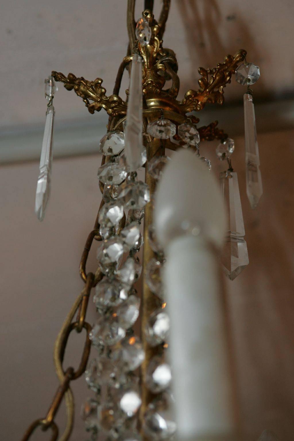 19th Century Biedermeier Style Antique Pendant Lamp Chandelier 4