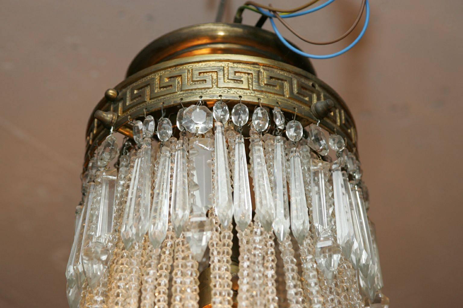 19th Century Empire Style French Basket Chandelier (Französisch)