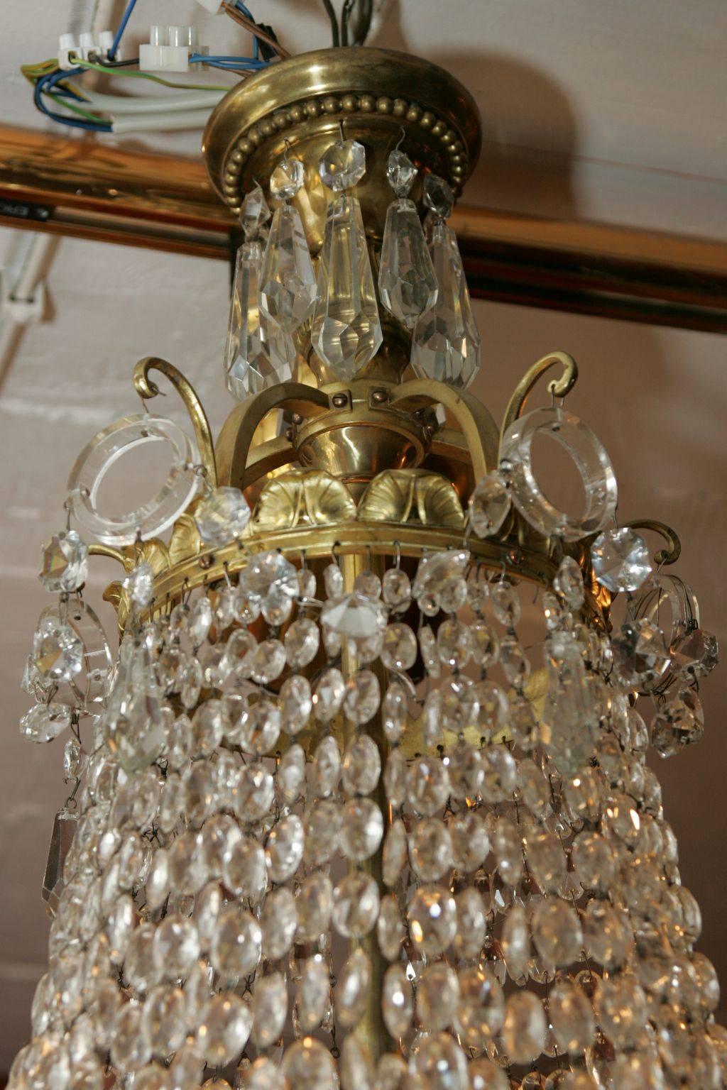 19th Century Biedermeier Basket Chandelier In Good Condition In Berlin, DE