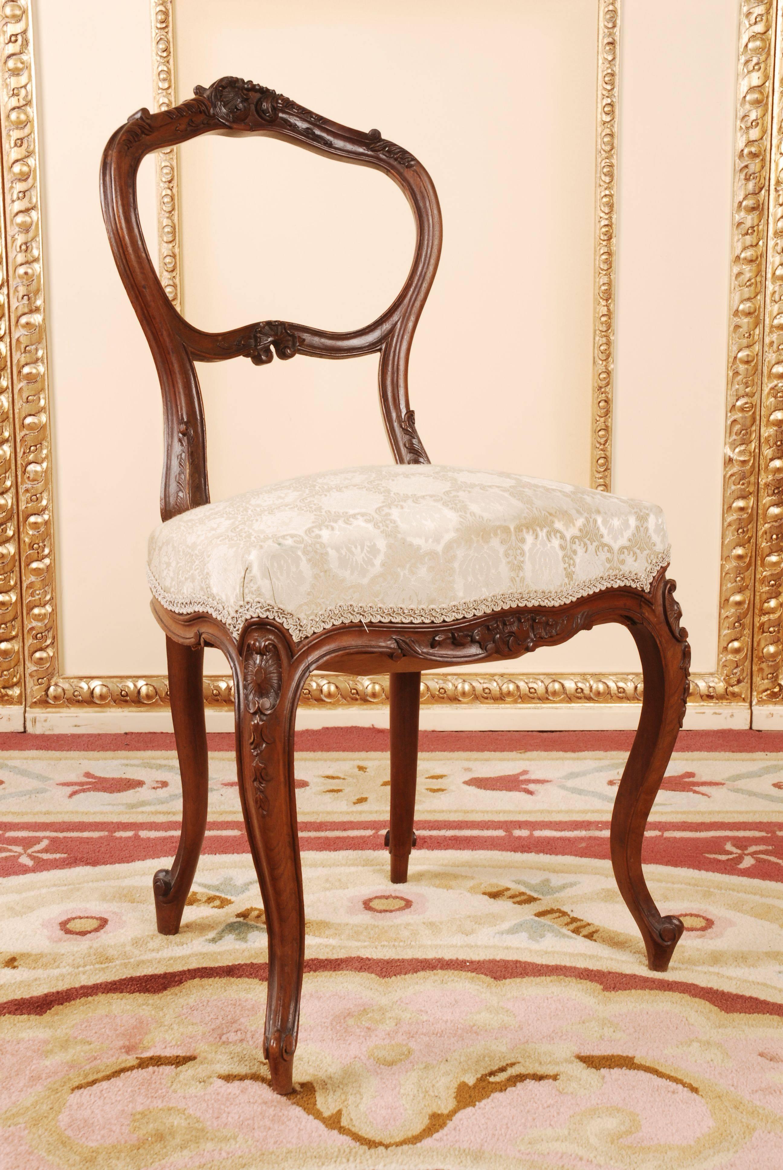 louis XVI- oder Neo-Rokoko-Stuhl des 19. Jahrhunderts (Deutsch)