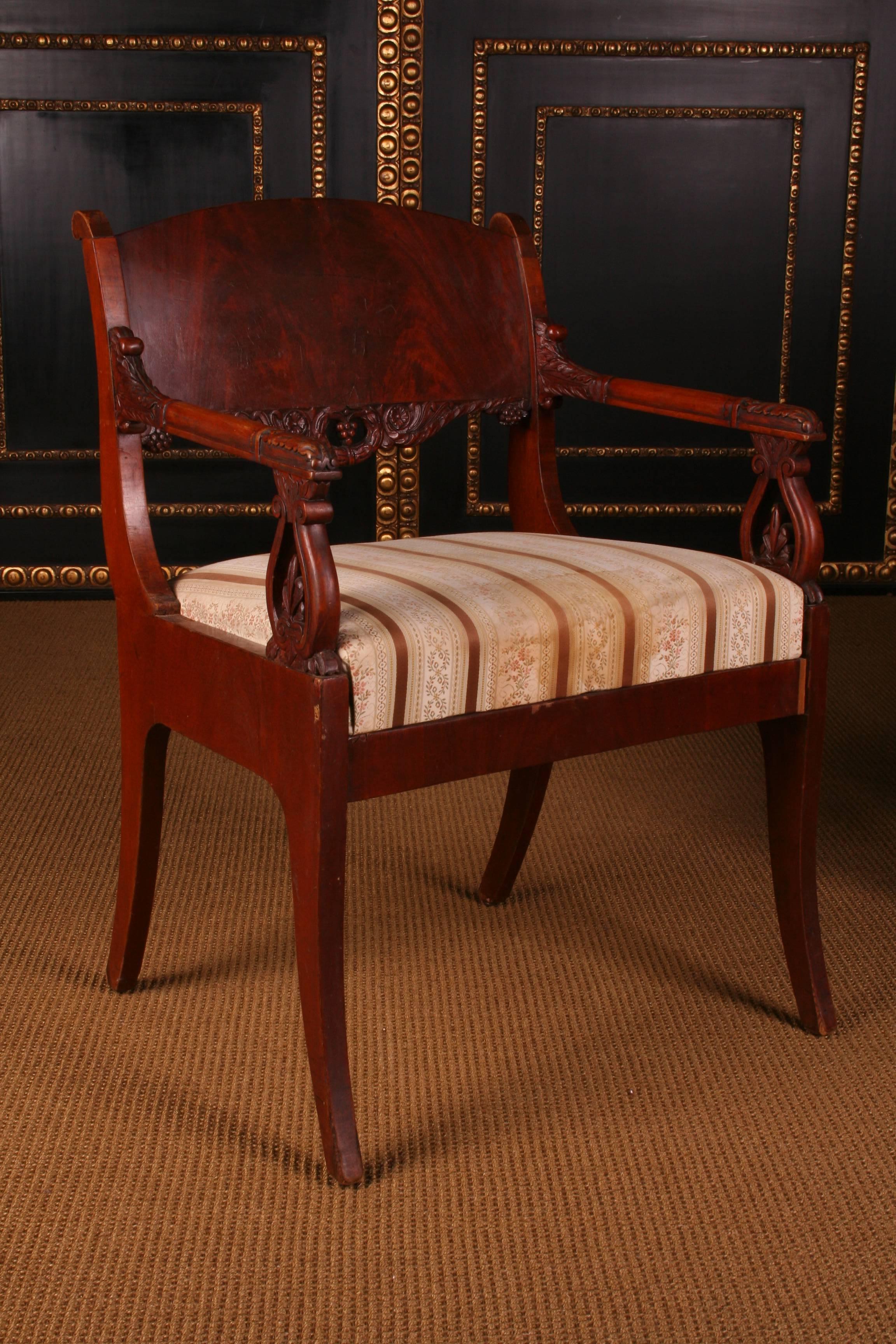 19th Century Empire Style a Russian Armchair 3