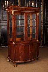 19th Century Empire Style French Mahogany Vitrine