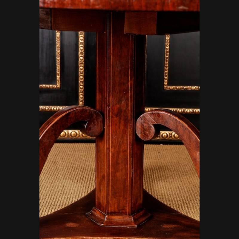 19th Century Biedermeier Style Mahogany Table For Sale 2