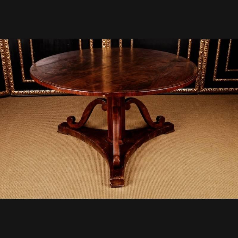 German 19th Century Biedermeier Style Mahogany Table For Sale