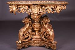 19th Napoleon III Salon Table Giltwood