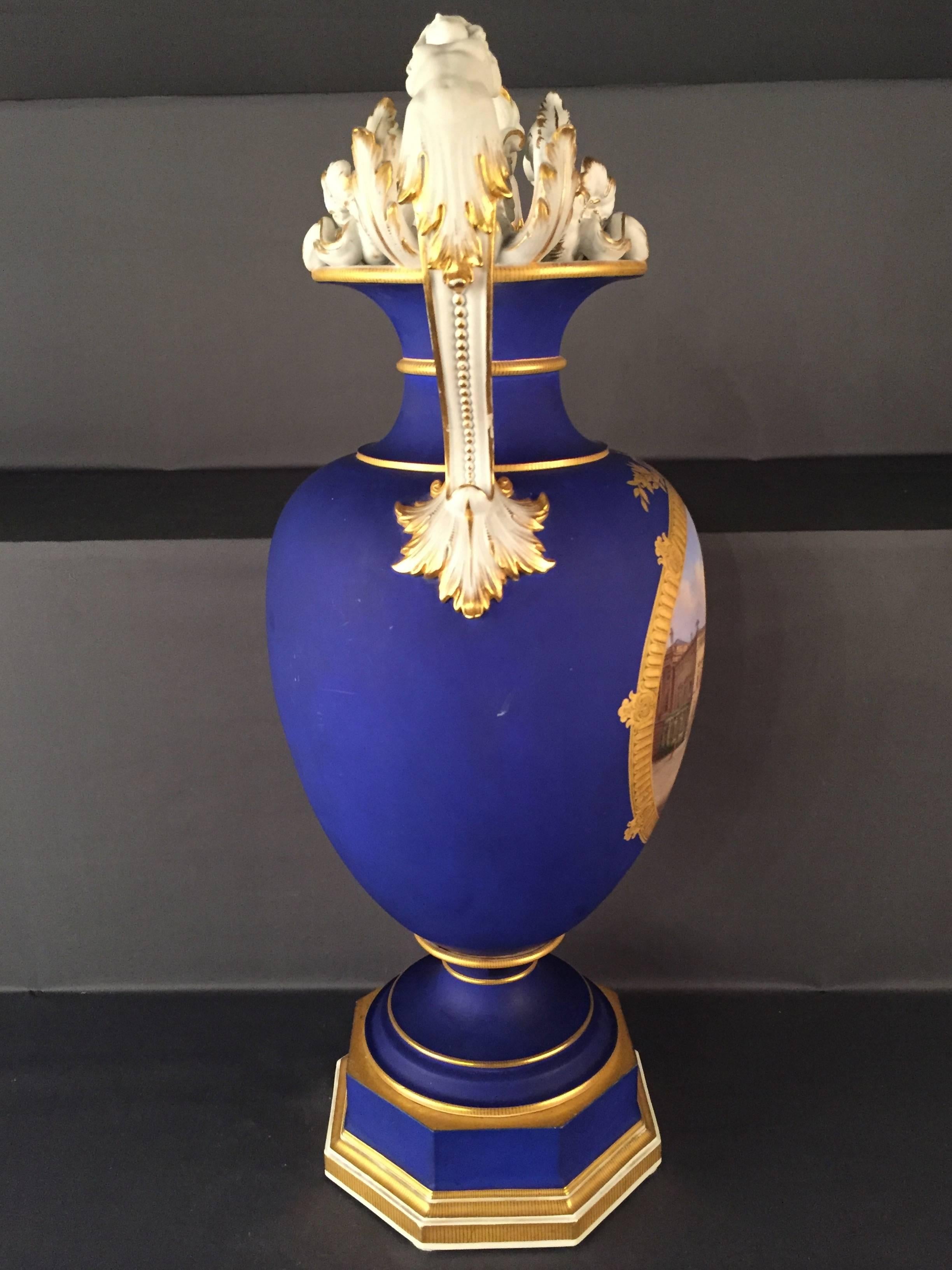 Empire 19th Century Huge KPM Berlin Vase Rare For Sale