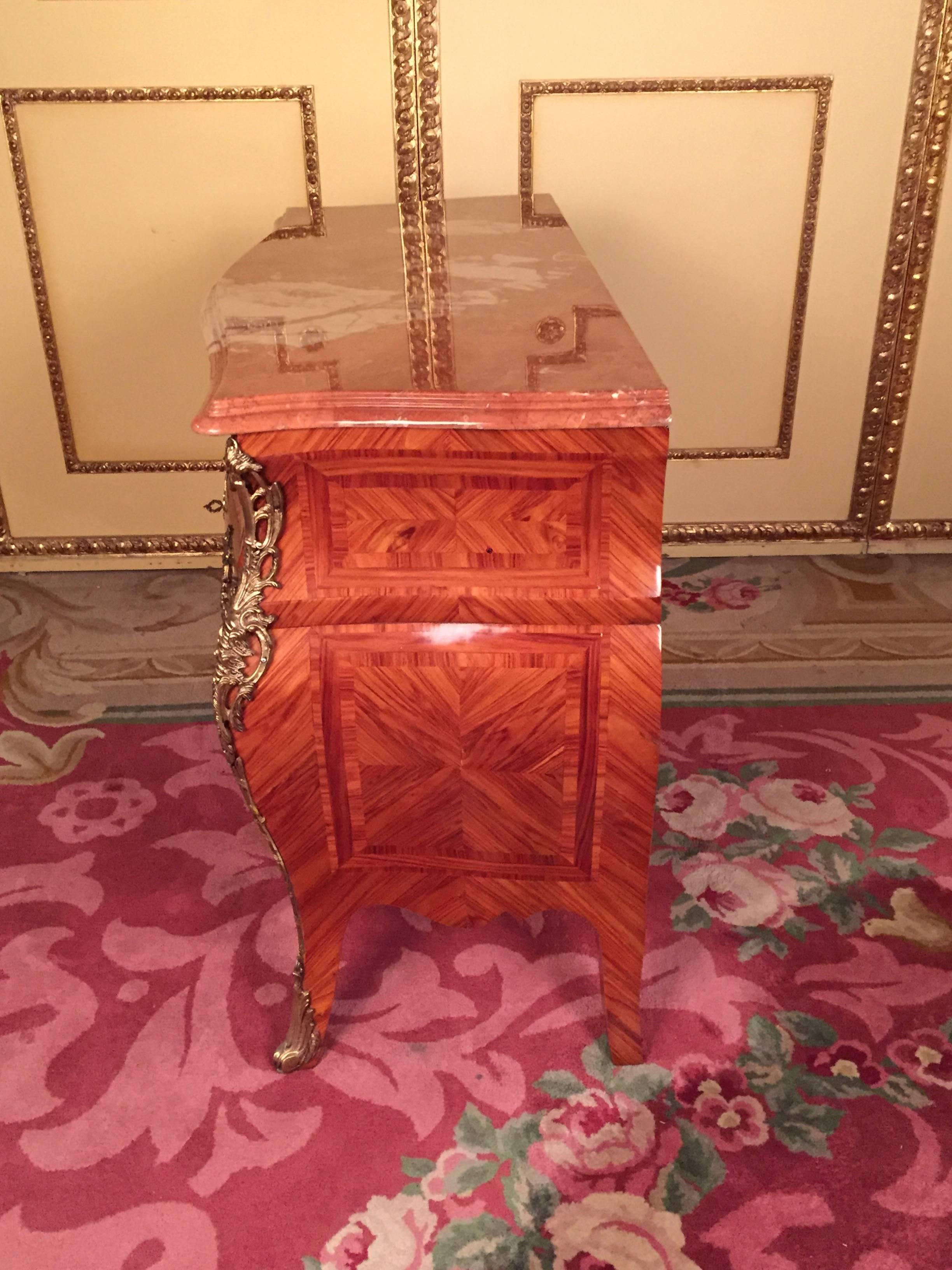 20th Century Italian Baroque Style Commode Rosewood 2