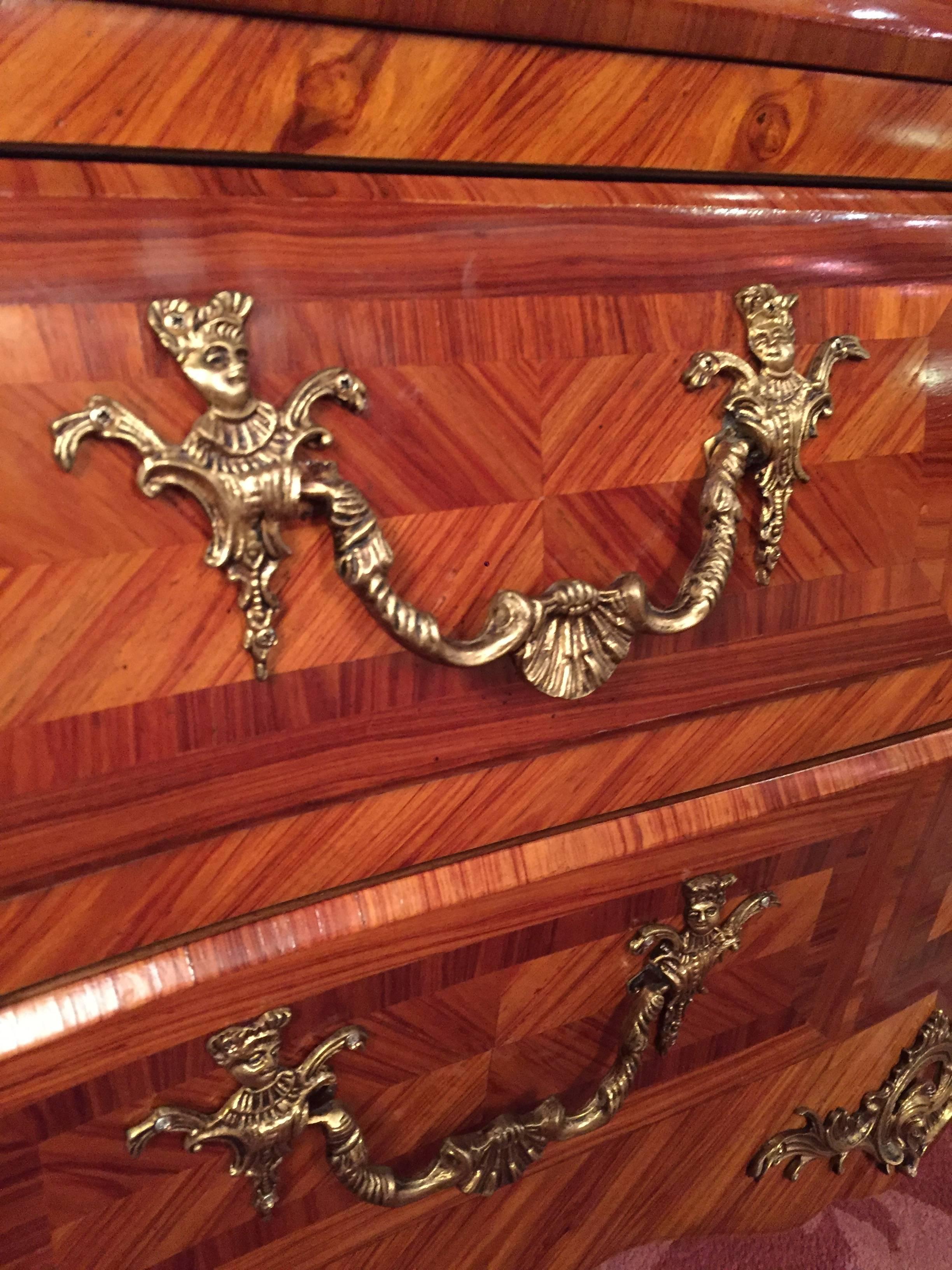 20th Century Italian Baroque Style Commode Rosewood 1