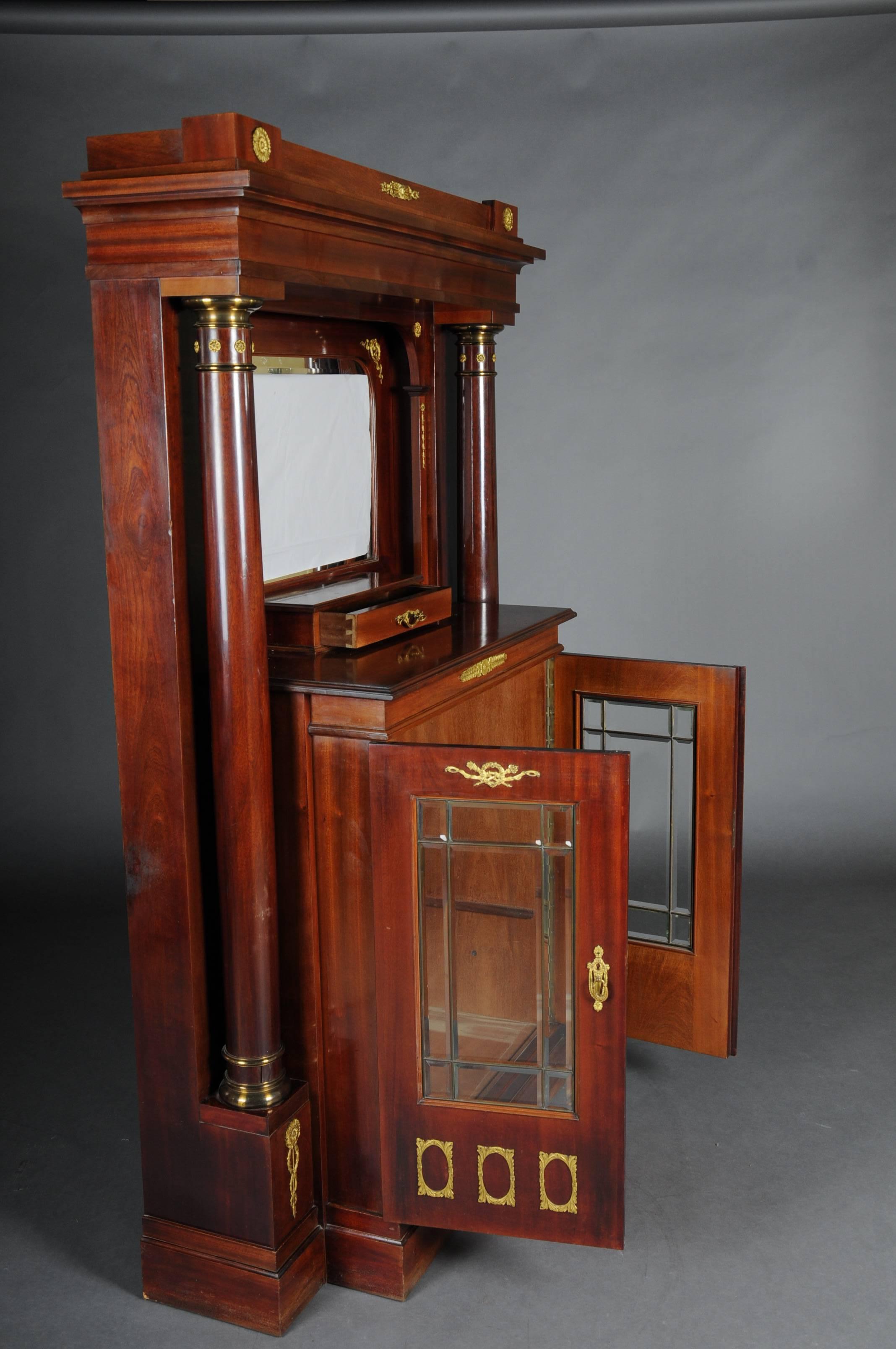 Veneer 19th Century Empire Buffet Cabinet, 1890