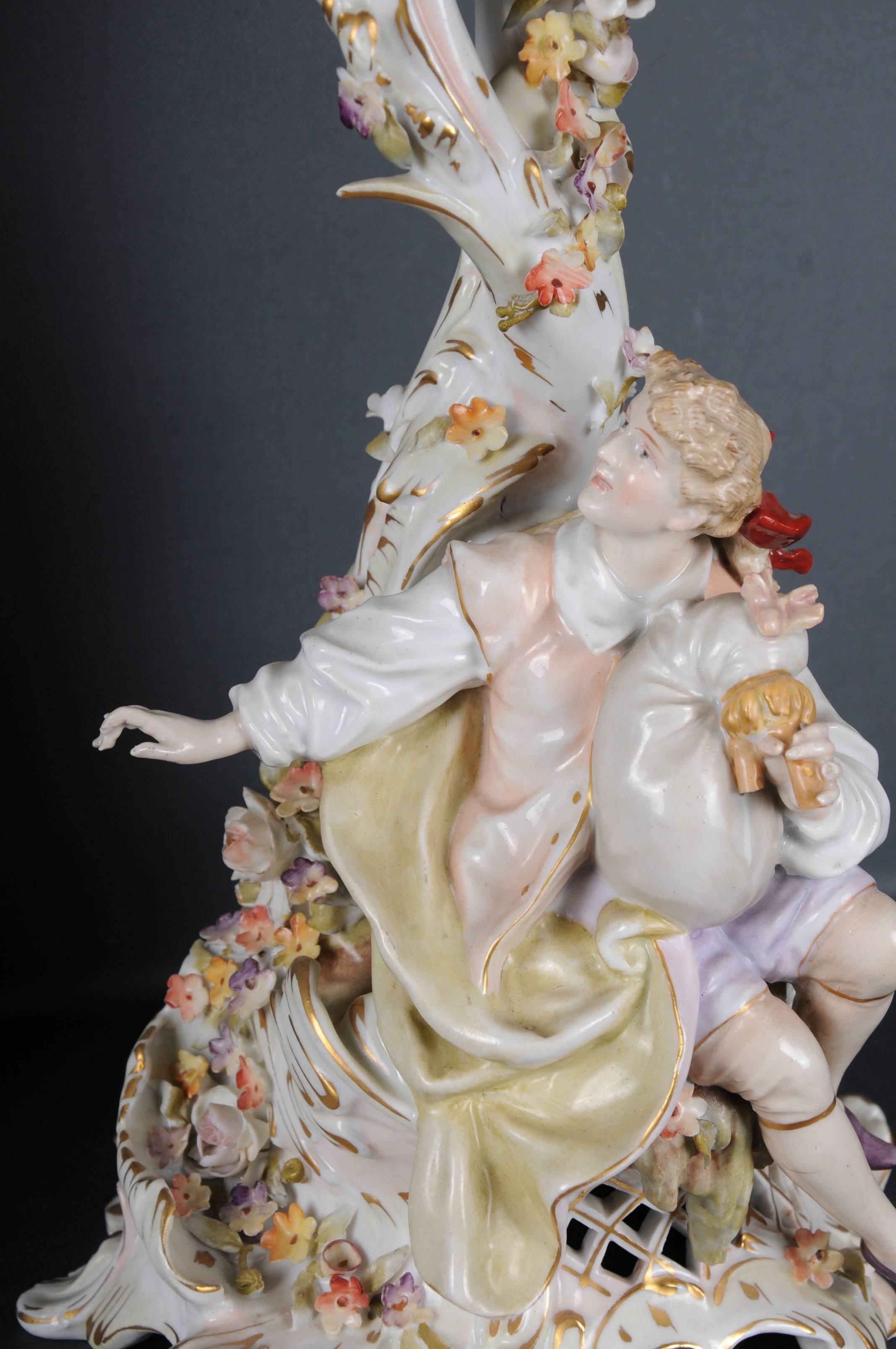 dresden porcelain candlesticks