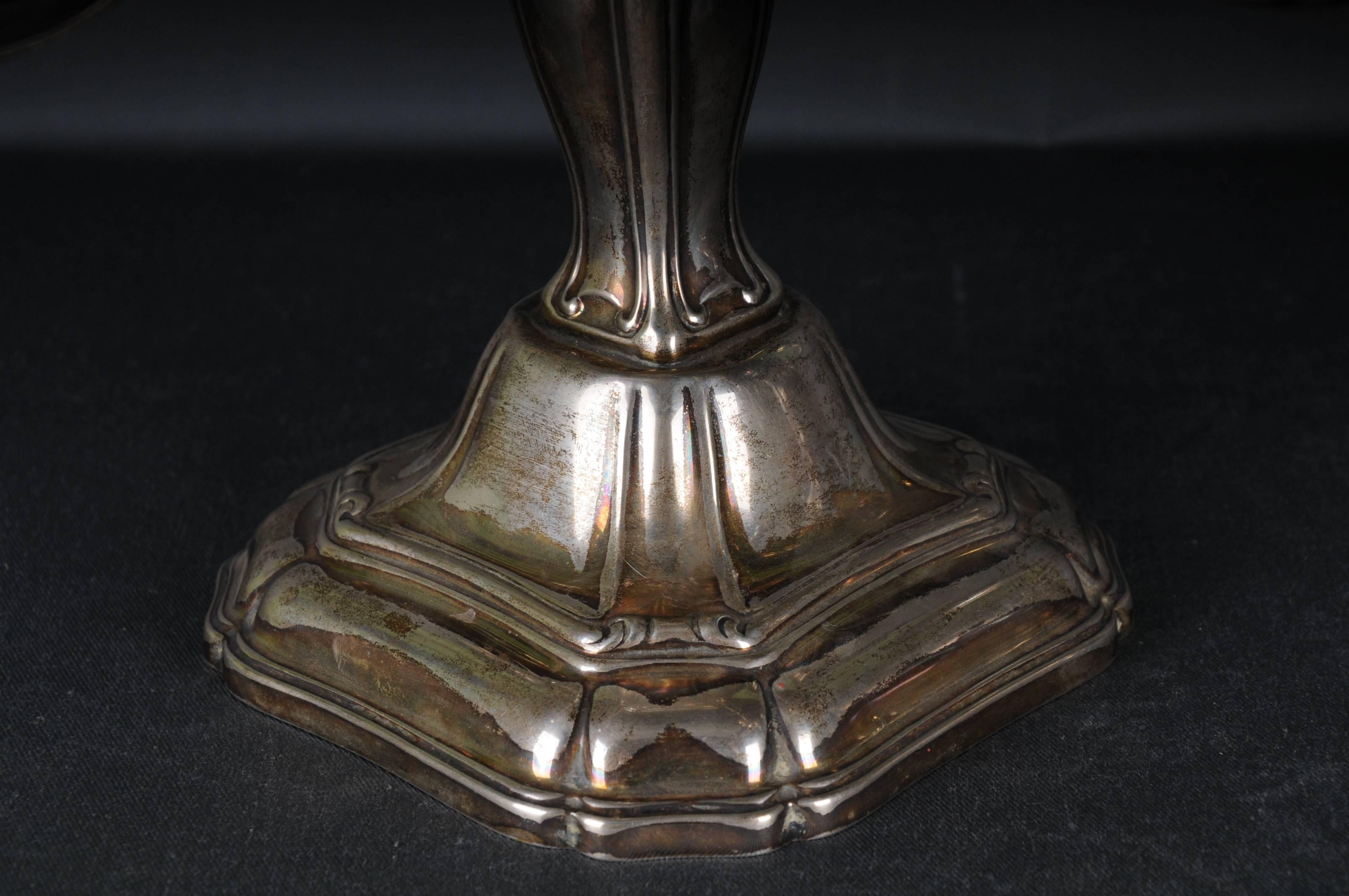 2 High-Quality Silver Candlesticks 5-armed 830 Germany  For Sale 2