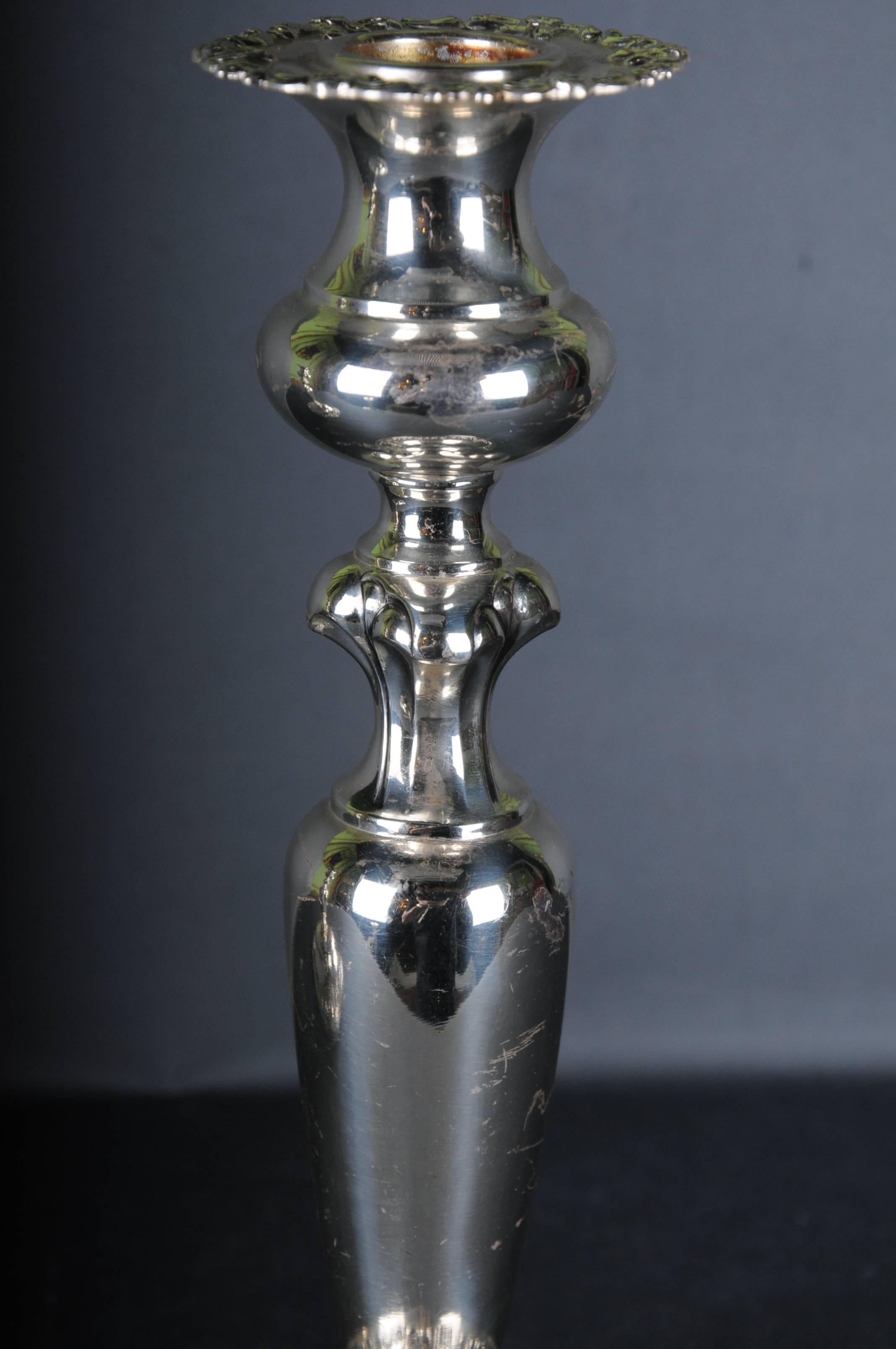 2 classic Silver Candlestick 925 Sterling Germany original Alt-Heidelberg  In Good Condition For Sale In Berlin, DE