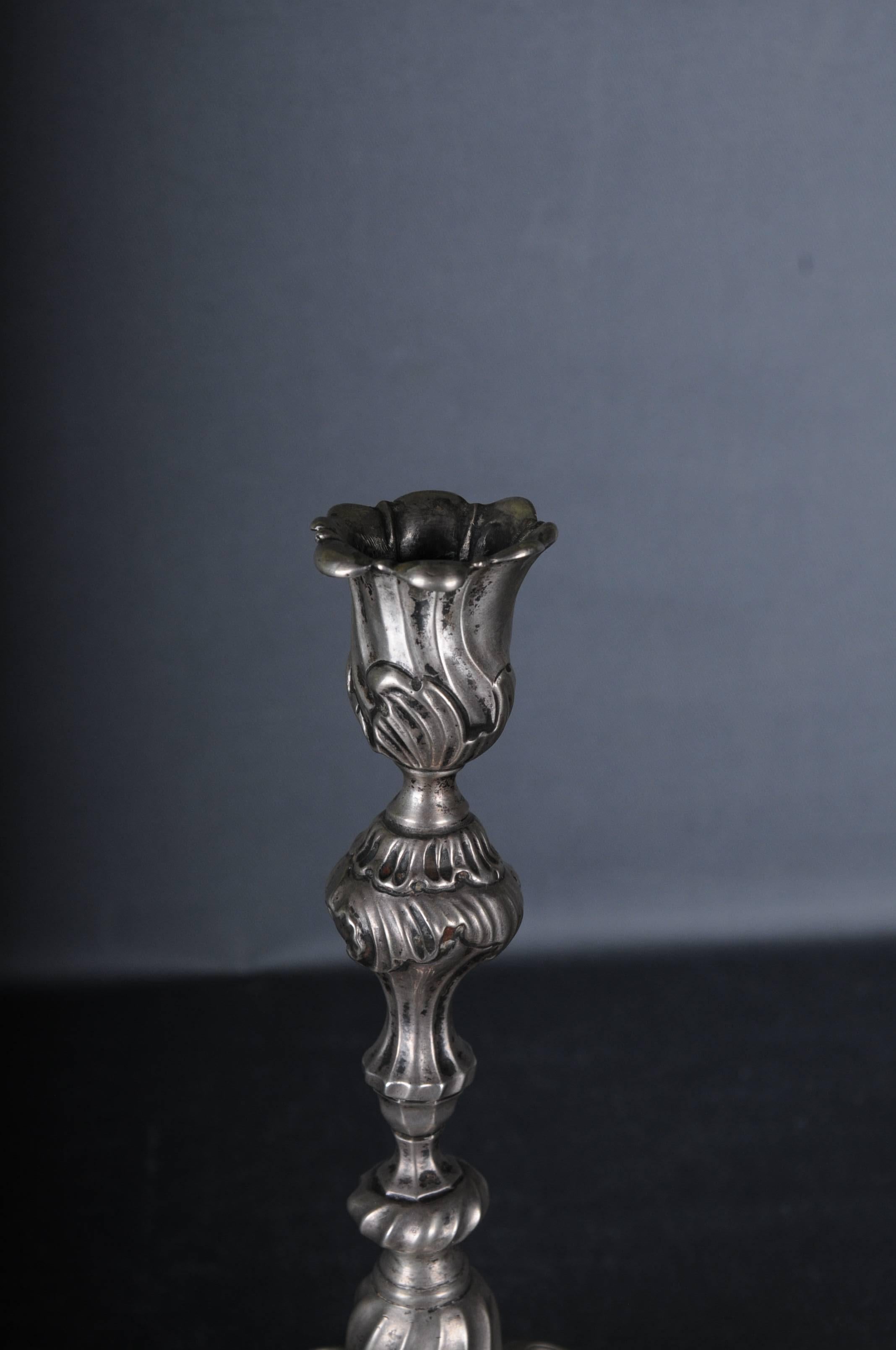 18th Century and Earlier High-Quality Antique Candlestick 13 lot Silver Germany Baroque 1745  For Sale