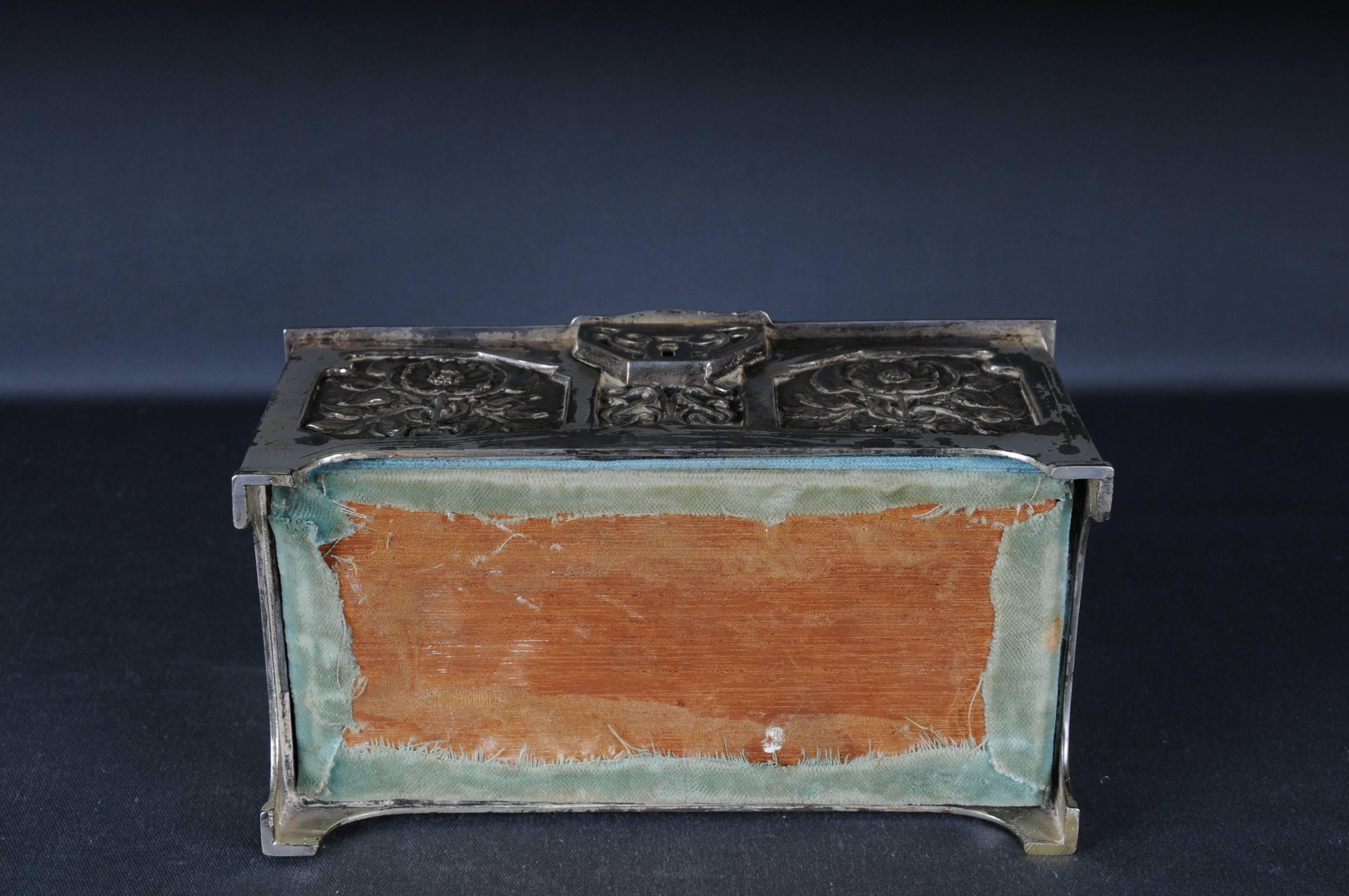 Caja WMF Cofre para joyas Antiguo Art Nouveau Plateado Alemania en venta 4